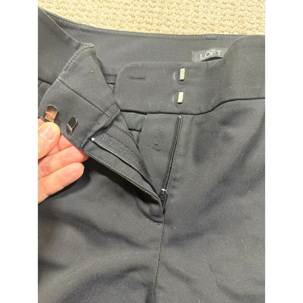 Ann Taylor Loft Pants Womens Size 4 Black‎ Marisa Skinny Casual Trouser - Picture 5 of 6